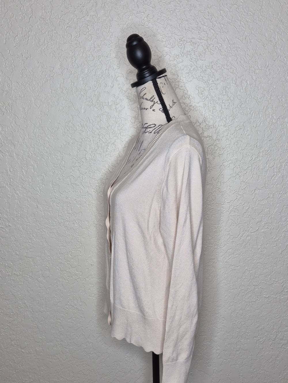 Grecerelle Button Front Cardigan Cream Size M - Picture 2 of 7